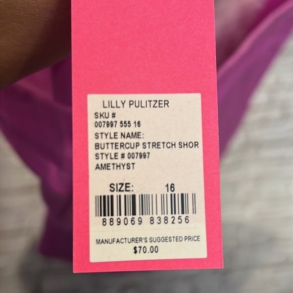 Lilly Pulitzer size 16 buttercup stretch shorts in colour amethyst - Picture 4 of 7